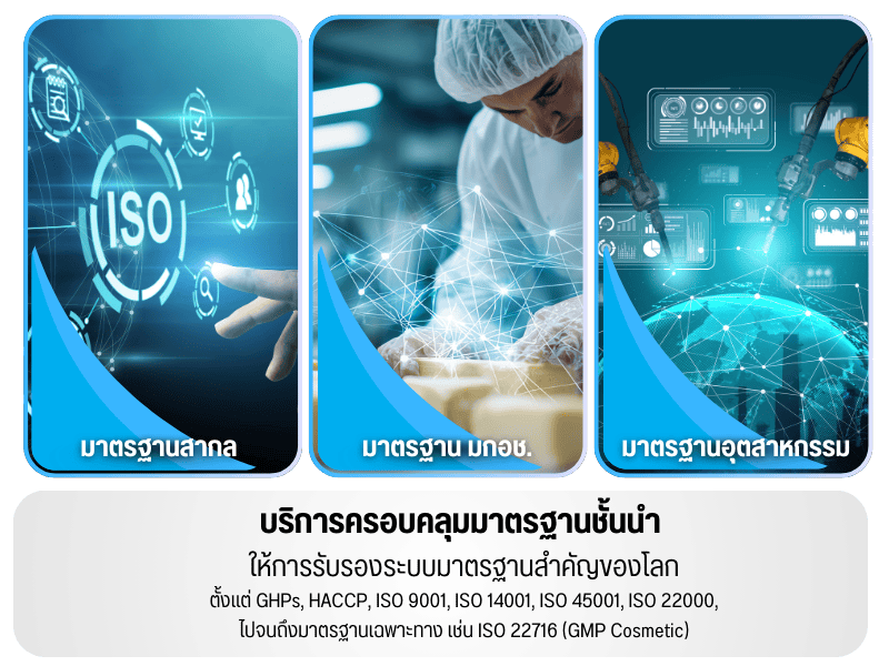 หน่วยตรวจให้การรับรองระบบมาตรฐานสากล ISO, GHPsHACCP จากประเทศอังกฤษ